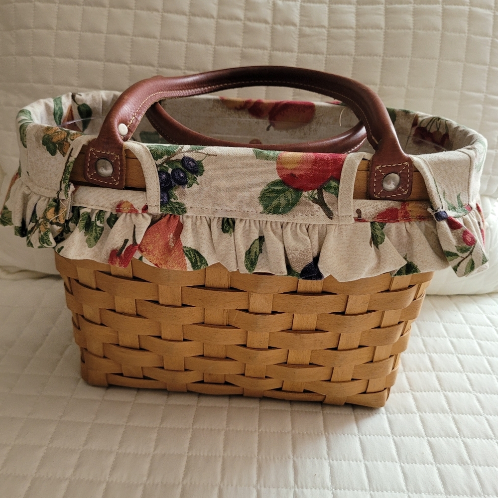 Longaberger Medium Boardwalk Basket Purse with Protector and 7 Liners, GUC - Picture 4 of 15